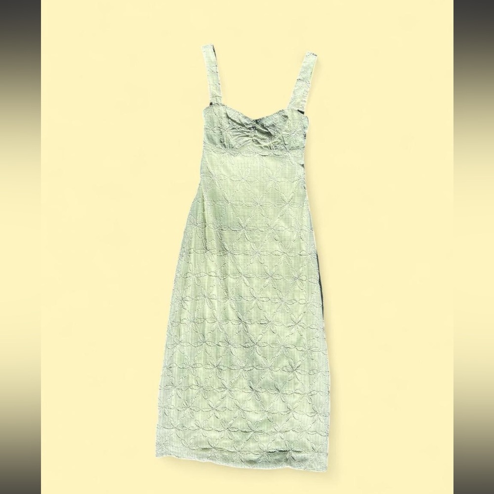 Light green bridesmaid dress